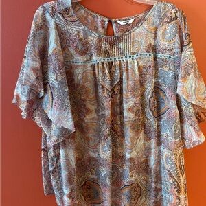Sonoma Multicolor Paisley Blouse